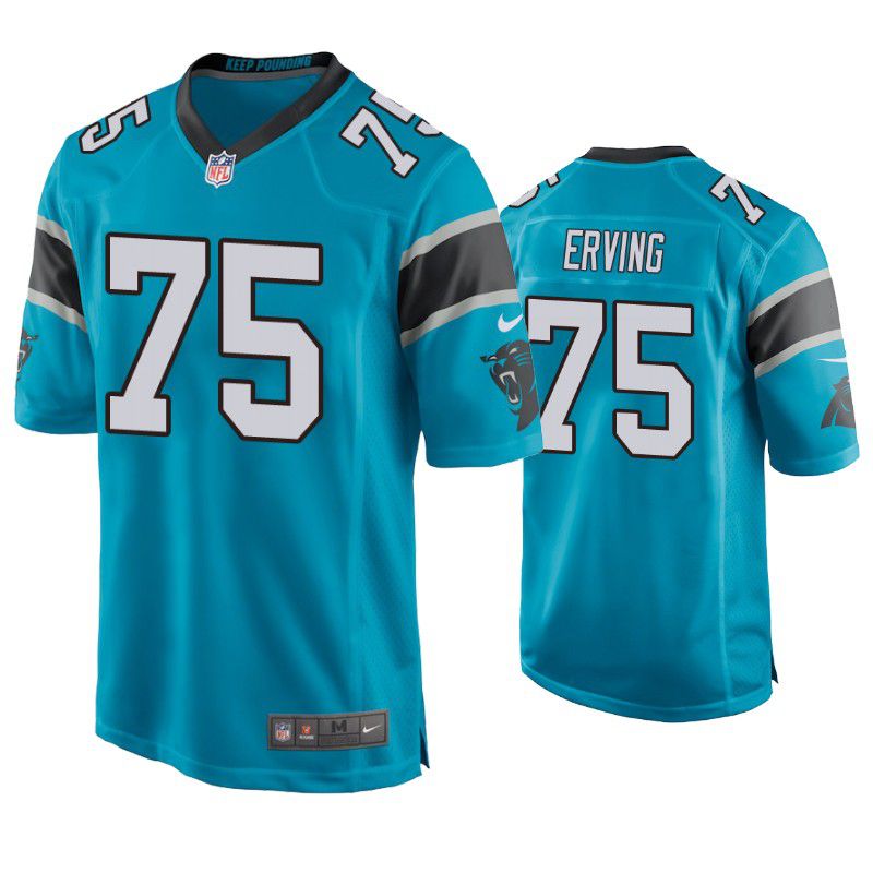 Men Carolina Panthers #75 Cameron Erving Nike Blue Game NFL Jersey->carolina panthers->NFL Jersey